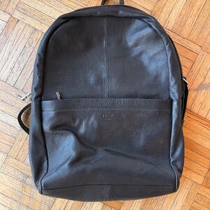 Black leather Still Anouk Backpack laptop bag